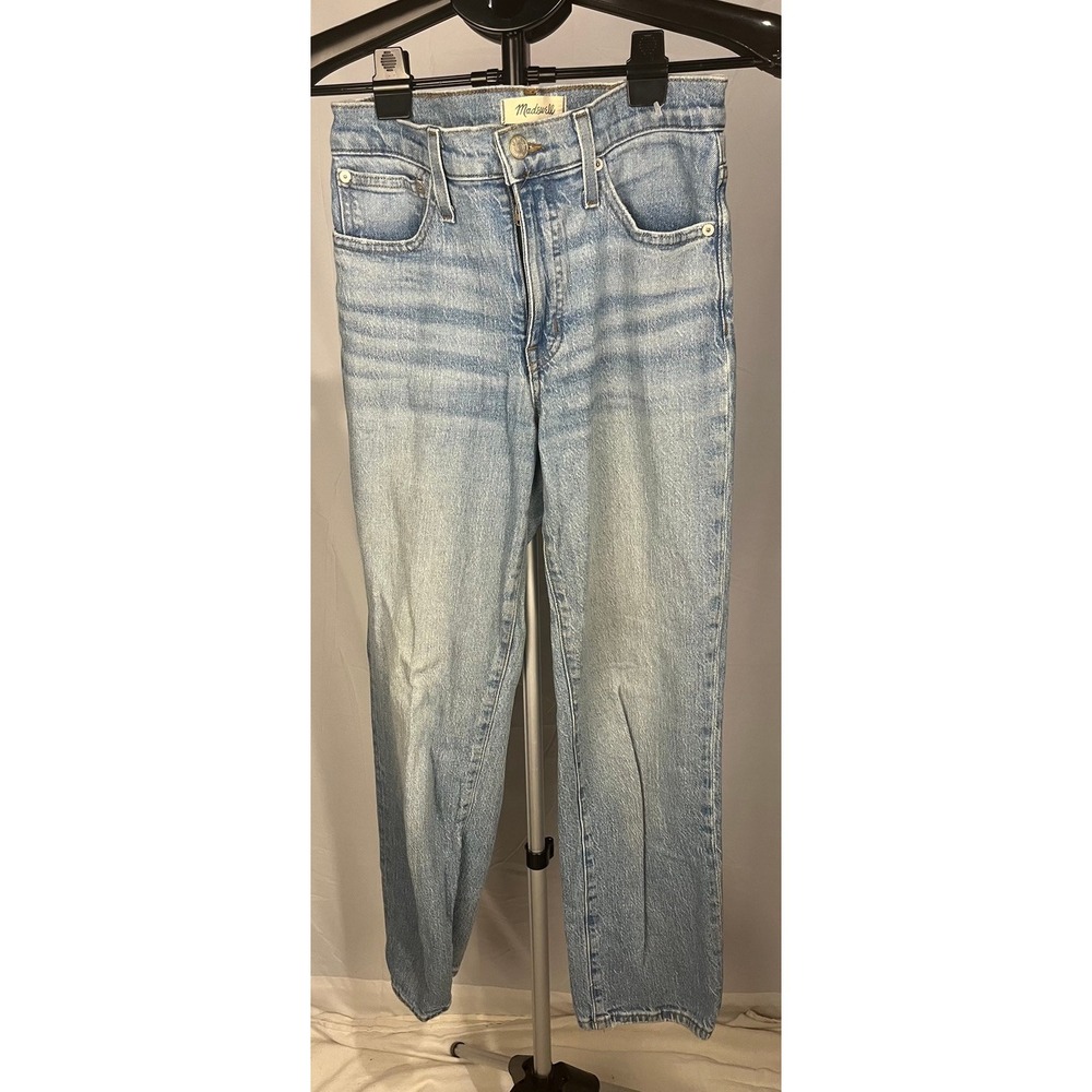 Madewell The Mid Rise Perfect Vintage Straight Jeans Light Wash Size 25